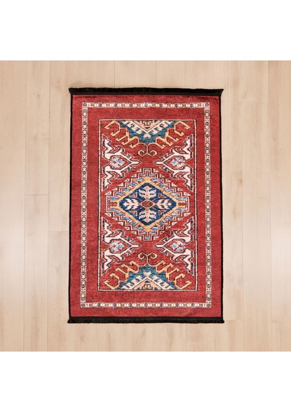 Soft Uşak Saray Desenli Halı - Kırmızı - 120X180 cm