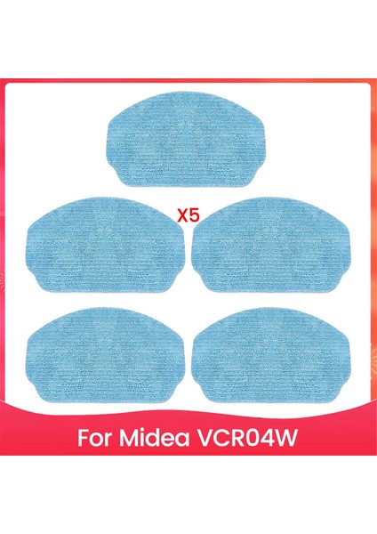 VCR04W Robot Süpürge Yedek Parça Aksesuarları Için 5'li Paspas Bezi Temizleme Bezi (Yurt Dışından)