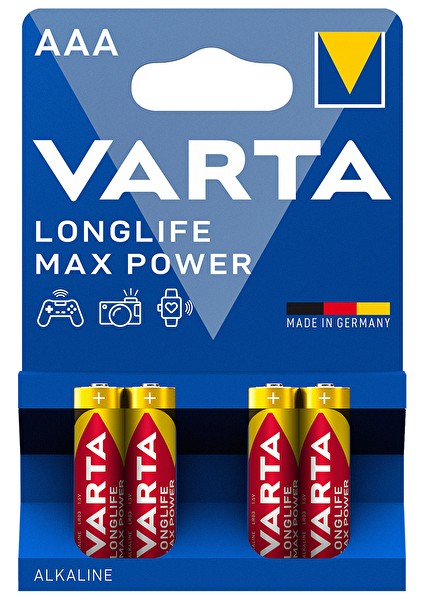 3 Adet Varta Pil Max Power 4' Lü Ince Pil