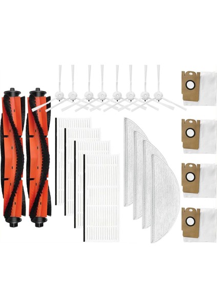 R1 / Pro Robot Süpürge Yedek Parçaları Ana Yan Fırça Filtre Paspas Bezi Toz Torbası (Yurt Dışından)