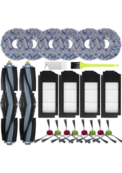 X1 Turbo Omni / T10 Elektrikli Süpürge Için Aksesuar Seti Ana Yan Fırça Filtreleri Paspas Pedleri (Yurt Dışından)