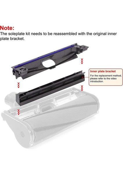 Yumuşak Peluş Şeritler Taban Tekerlekleri Takımı V6 V7 V8 V10 V11 Silindir Temizleyici Baş Parçası Taban Plakası Için Yedek (Yurt Dışından) fırsatları