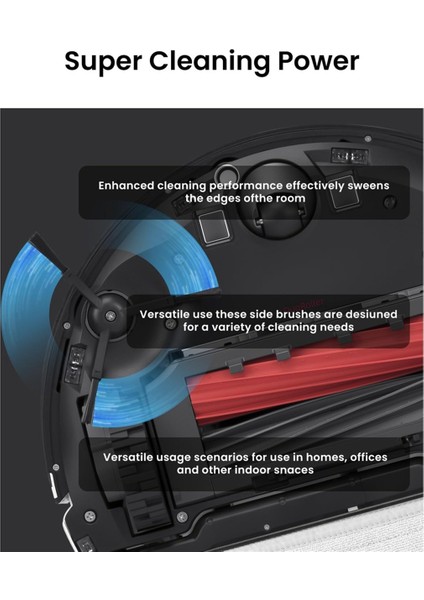 Q7MAX, Q, Q8, S8, S7, S6, S5, E Serisi Elektrikli Süpürge Aksesuarları Için 5'li Yedek Yan Fırça Paketi (Yurt Dışından) fiyatları