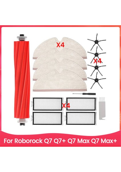 Max Max+ Elektrikli Süpürge Aksesuarları Için 15 Adet Yedek Parça Ana Yan Fırça Filtre Paspas Bezi (Yurt Dışından)