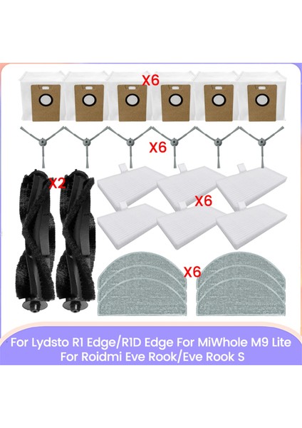 R1 EDGE/R1D Edge, Miwhole M9 Lite, Eve/eve S Yedek Parçaları Için Fırça Mop Bezi Filtresi (Yurt Dışından)