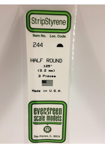 244 3,20*355 mm Yarım Daıre CUBUK-3ADET -Beyaz fırsatları