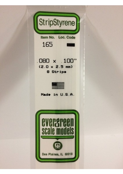 165 2,00*2,50*355 mm Köşeli Çubuk-8 Adet -Beyaz