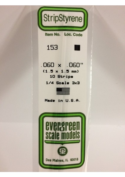 153 1,50*1,50*355 mm Köşeli Çubuk-10 Adet -Beyaz