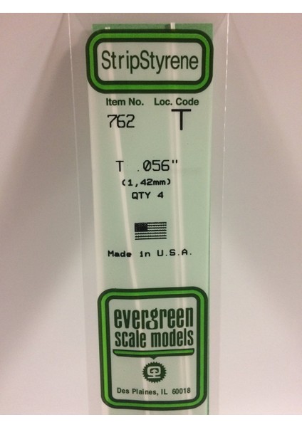 762 1.42X355 Mm. T Profil Polistren Çubuk-4 Adet- Beyaz