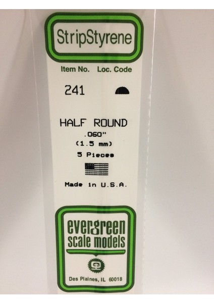 242 2,00*355 mm Yarım Daıre CUBUK-4ADET -Beyaz