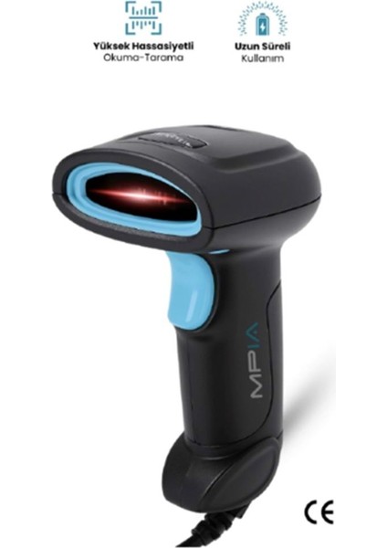 USB Kablolu 1d/2d Barkod &amp; Karekod Okuyucu