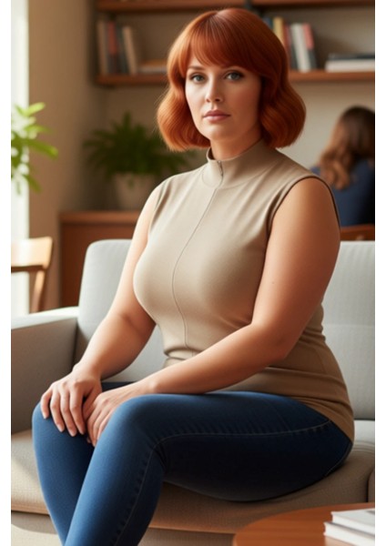 Kadın Fermuarlı Dik Yaka %100 Pamuk Fitilli Örme Bluz Büyük Beden Kaliteli Şık Rahat Modern fırsatları