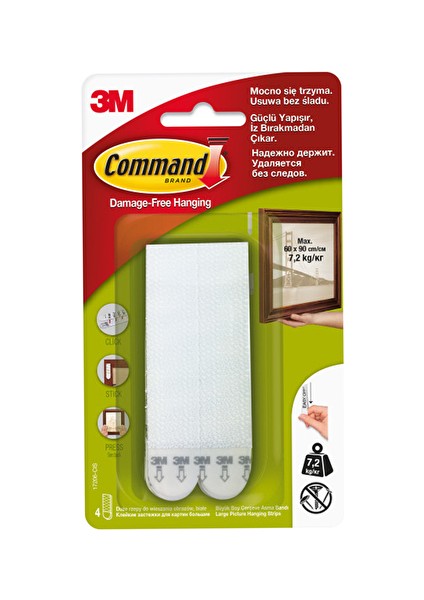 2 Adet 17206 Command Büyük Boy Cırt Cırt Bant