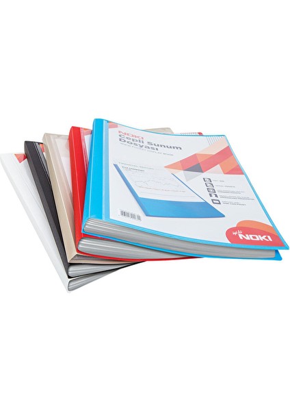 2 Adet Noki Sunum Dosyası Cepli 30 Yaprak