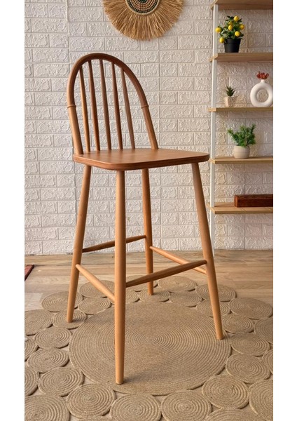 Concept Kumsal Bar Sandalyesi Hasırlı Naturel Ahşap Ada Sandalye modelleri