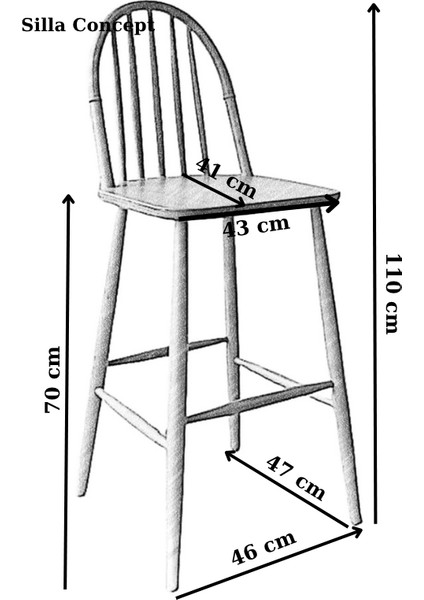 Concept Kumsal Bar Sandalyesi Hasırlı Naturel Ahşap Ada Sandalye indirimleri