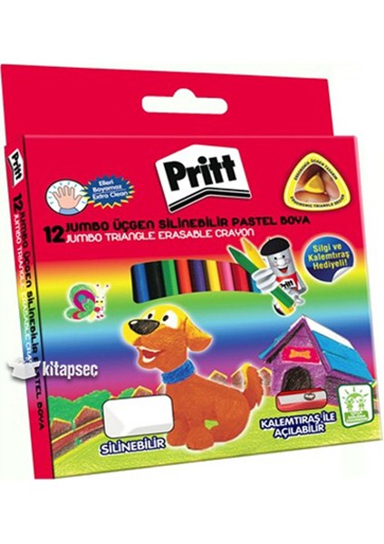 4 Adet Pritt Silinebilir Pastel Boya 12 Renk fiyatları