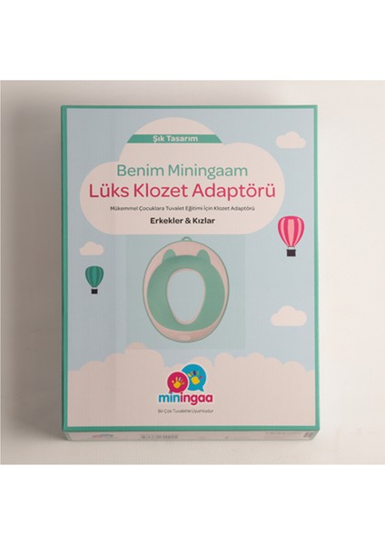 MİNİNGAA Çocuk Bebek Klozet Adaptörü, Taşınabilir Lüx Lazımlık Yeşil modelleri