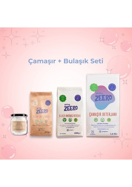 Doğal Temizlik Çamaşır Bulaşık Yıkama Seti