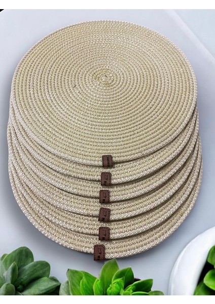 6 Adet Jüt Supla / Amerikan Servis Lux Sunum Tabak Altlığı