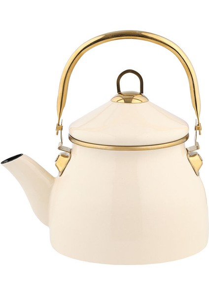 4 Adet Hometime Emaye Kettle Demlik Krem 2 Litre fiyatları