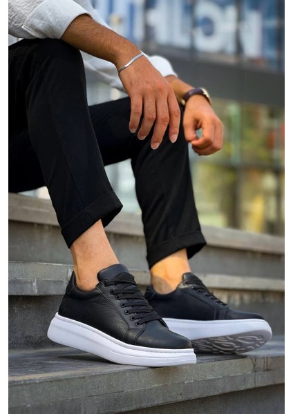 KB-DX46 Kuback Siyah Deri Günlük Erkek Ayakkabı