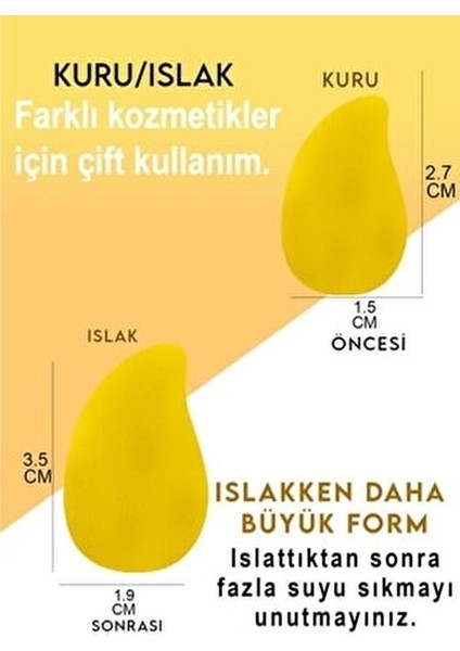 Makyaj Süngeri Mango Renkli Minimal Tasarım ile Günlük Kullanım İçin Uygun fırsatları