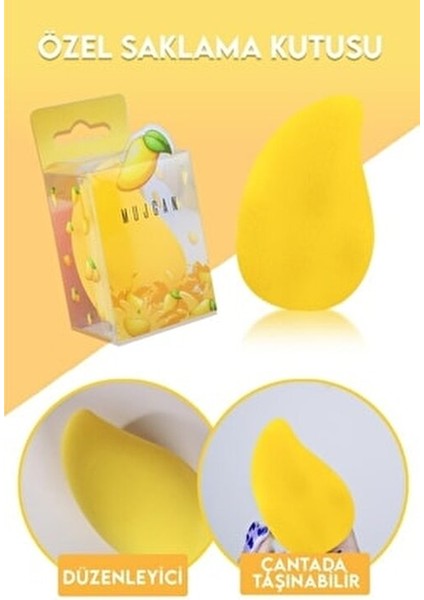Makyaj Süngeri Mango Renkli Minimal Tasarım ile Günlük Kullanım İçin Uygun indirimleri