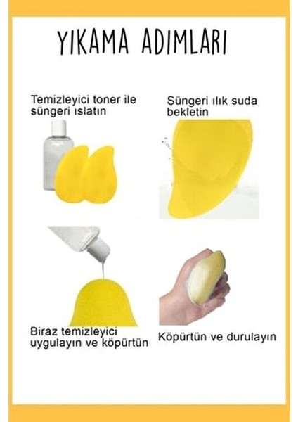 Makyaj Süngeri Mango Renkli Minimal Tasarım ile Günlük Kullanım İçin Uygun