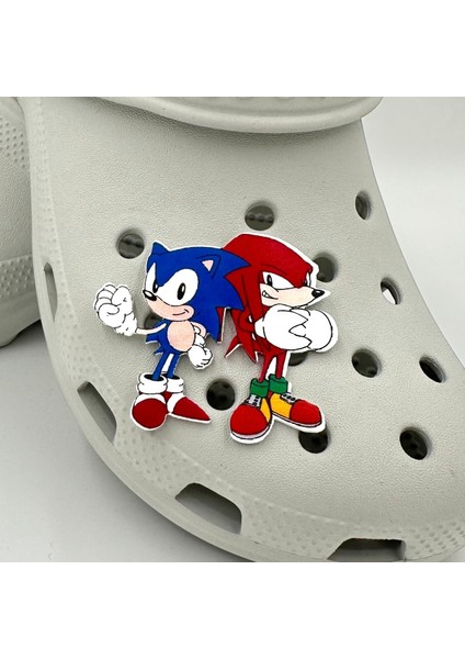 Terlik Süsü ve Aksesuarı , Çanta Süsü – Jibbitz 3D Dev Boy Sonicc Logo Aksesuar