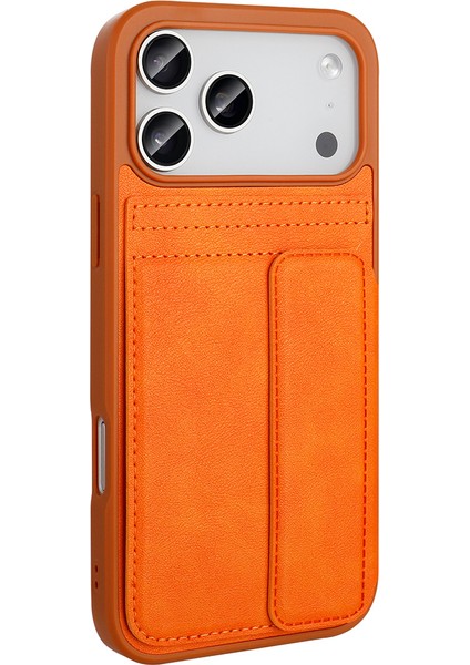 Apple iPhone 17 Pro Kılıf PU Deri Kartlıklı Zore Sevilla Kapak + Hayalet Cam Ekran Koruyucu modelleri