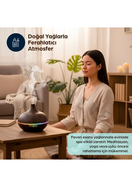 550 ml Otomatik Hava Nemlendirici Buhar Makinesi Oda Nemlendirici Aroma Difüzör fırsatları