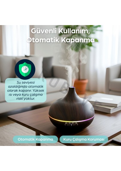 550 ml Otomatik Hava Nemlendirici Buhar Makinesi Oda Nemlendirici Aroma Difüzör indirimleri