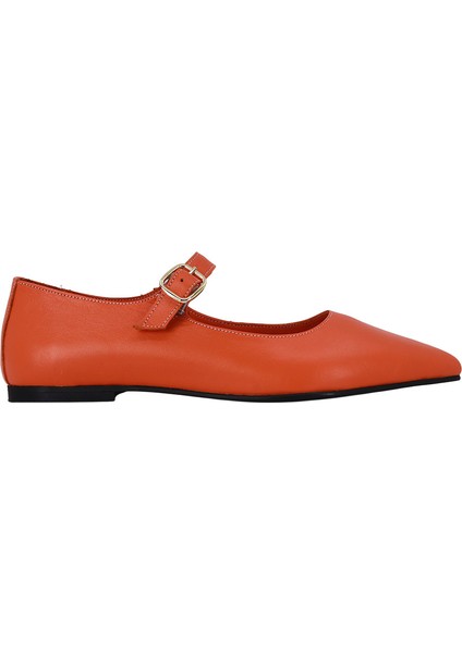 251010 Deri Kadın Babet Ayakkabı