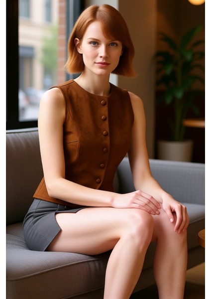 Kadınlar Için Slim Fit Düğmeli Bisiklet Yaka Örme Süet Yelek Kaliteli Şık Rahat Modern Zarif fırsatları