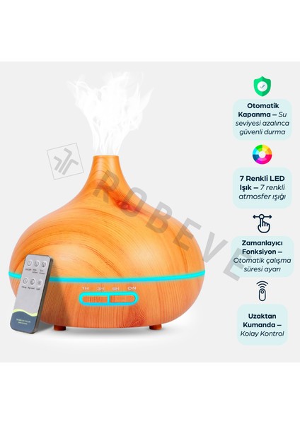 550 ml Otomatik Hava Nemlendirici Buhar Makinesi Oda Nemlendirici Aroma Difüzör