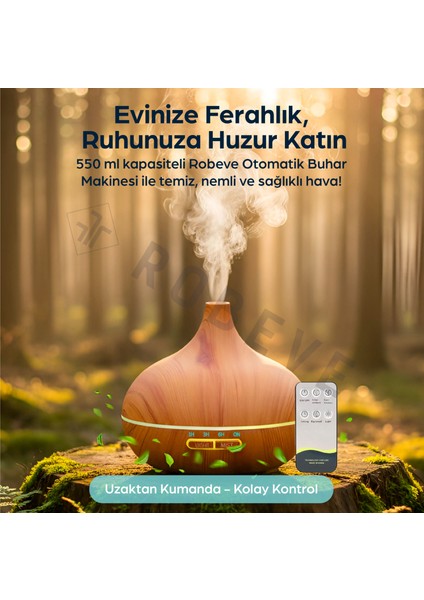 550 ml Otomatik Hava Nemlendirici Buhar Makinesi Oda Nemlendirici Aroma Difüzör