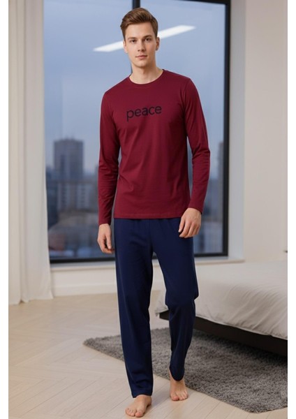 Yuvarlak Yaka %100 Pamuk Regular Kalıp Erkek Pijama Takımı 983 indirimleri