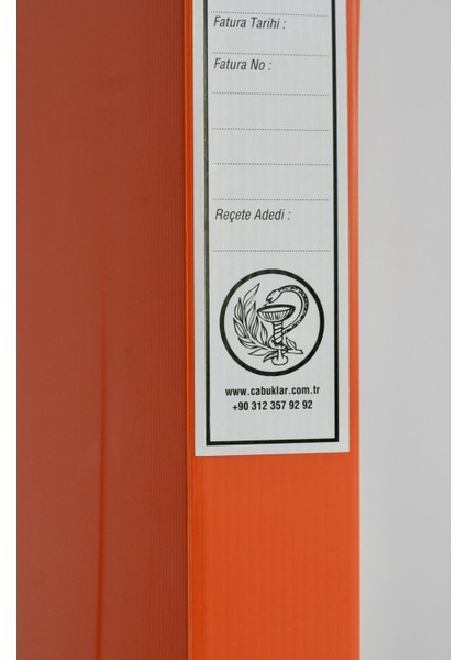 Eczane Sgk Reçete Kutusu Standart Boy Turuncu (29X4,5X40 Cm) indirimleri