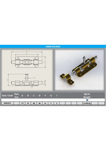 Küçük Demirci Sürgü Mavzer Sürgü (7,5cm) fiyatları
