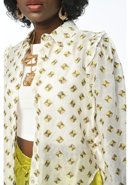 Kadın Geometrik Desenli Gömlek fiyatları