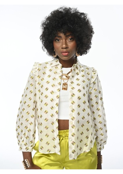 Kadın Geometrik Desenli Gömlek indirimleri