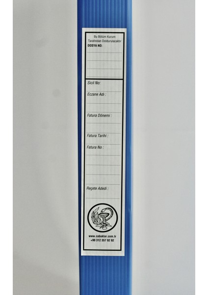 Eczane Sgk Reçete Kutusu Standart Boy Mavi (29X4,5X40 Cm) modelleri