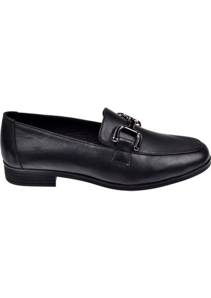 Hakiki Deri Tokalı Makosen Kadın Ayakkabı BEE-12006 Siyah fiyatları