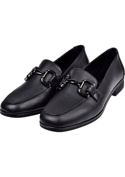 Hakiki Deri Tokalı Makosen Kadın Ayakkabı BEE-12006 Siyah fırsatları