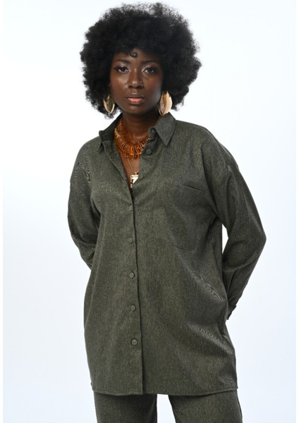 Kadın Düz Renk Tek Cepli Gömlek fiyatları