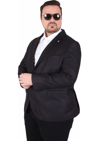 Mocgrande Erkek Büyük Beden 4 Drop Blazer Oskar Ceket 500607 Sıyah fiyatları
