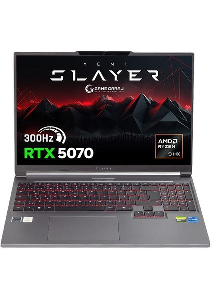 Slayer R9T-5070 C7 Amd Ryzen 9 8945HX 16GB Ram 1tb SSD RTX5070 16" 300Hz Qhd+ Freedos Gaming Laptop fiyatları