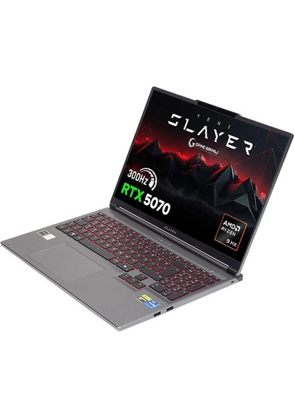 Slayer R9T-5070 C7 Amd Ryzen 9 8945HX 16GB Ram 1tb SSD RTX5070 16" 300Hz Qhd+ Freedos Gaming Laptop indirimleri