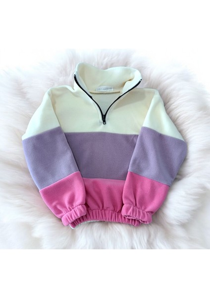 Kız Çocuk Fermuarlı Polar Sweatshirt modelleri